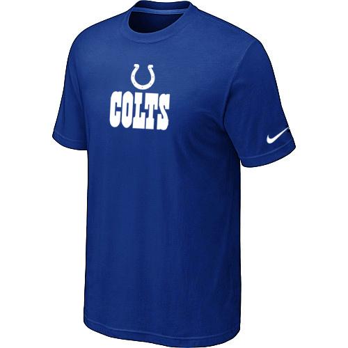 Nike Indianapolis Colts Authentic Logo Blue NFL T-Shirt Cheap