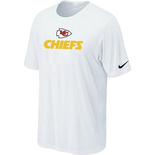 Nike Kansas City Chiefs Authentic Logo White NFL T-Shirt Cheap
