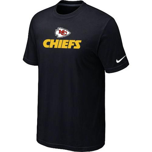 Nike Kansas City Chiefs Authentic Logo black NFL T-Shirt Cheap