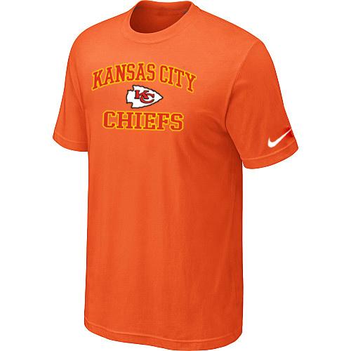 Kansas City Chiefs Heart & Soul Orange T-Shirt Cheap