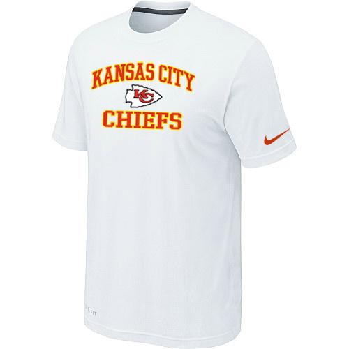 Kansas City Chiefs Heart & Soul White T-Shirt Cheap