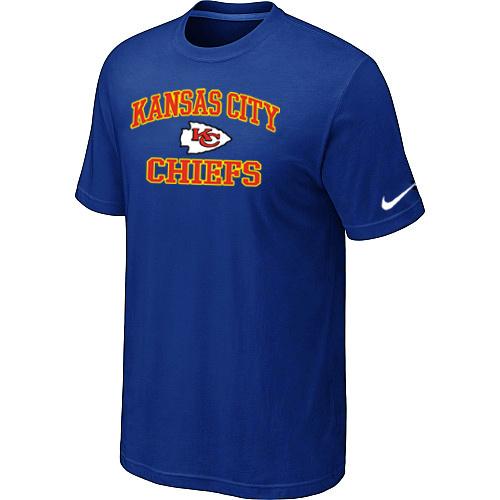 Kansas City Chiefs Heart & Soul Blue T-Shirt Cheap