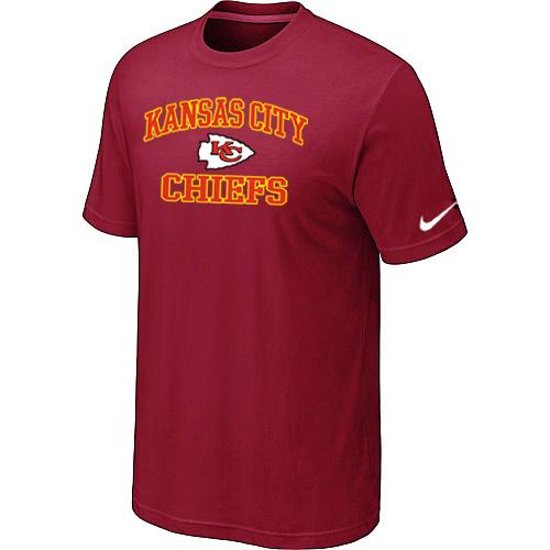 Kansas City Chiefs Heart & Soul Red T-Shirt Cheap