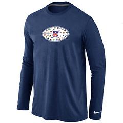 Nike NFL 32 Teams Logo Collection Locker Room Long Sleeve T-Shirt Dark Blue Cheap