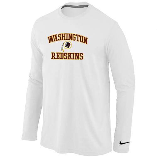Nike Washington Redskins Heart & Soul Long Sleeve T-Shirt White Cheap