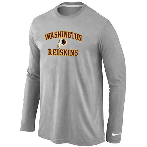 Nike Washington Redskins Heart & Soul Long Sleeve T-Shirt Grey Cheap