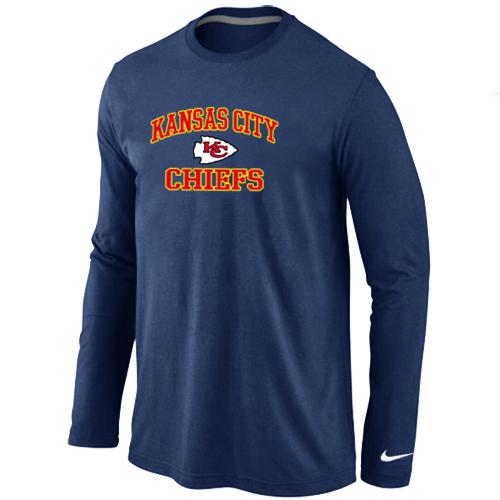Nike Kansas City Chiefs Heart & Soul Long Sleeve T-Shirt D.Blue Cheap