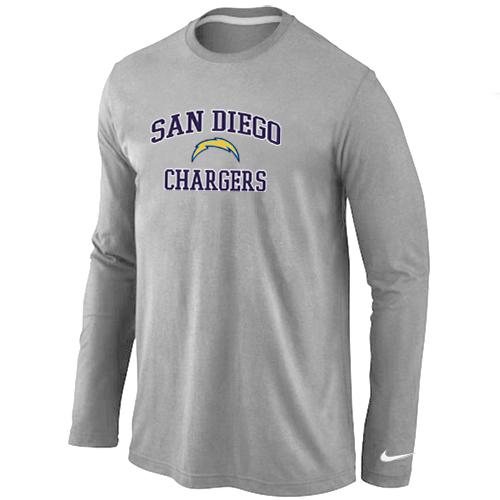 Nike San Diego Charger Heart & Soul Long Sleeve T-Shirt Grey Cheap