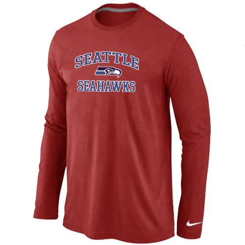 Nike Seattle Seahawks Heart & Soul Long Sleeve T-Shirt RED Cheap