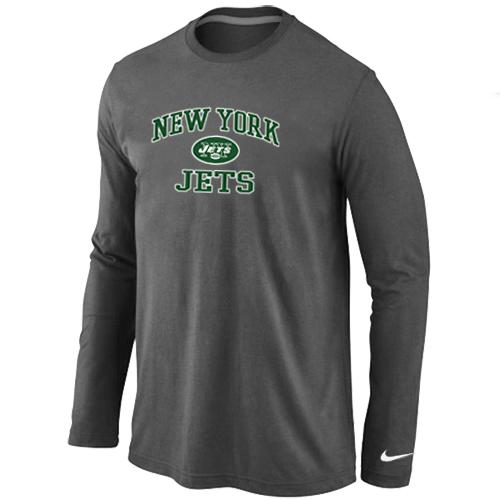 Nike New York Jets Heart & Soul Long Sleeve T-Shirt D.Grey Cheap
