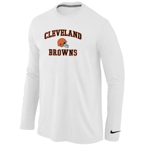 Nike Cleveland Browns Heart & Soul Long Sleeve T-Shirt White Cheap