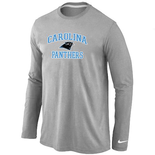 Nike Carolina Panthers Heart & Soul Long Sleeve T-Shirt Grey Cheap
