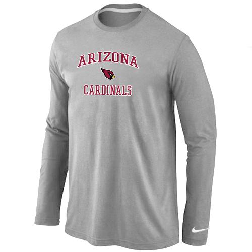 Nike Arizona Cardinals Heart & Soul Long Sleeve T-Shirt Grey Cheap