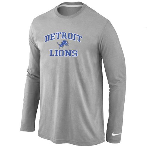 Nike Detroit Lions Heart & Soul Long Sleeve T-Shirt Grey Cheap