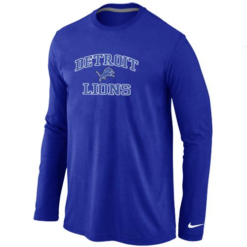 Nike Detroit Lions Heart & Soul Long Sleeve T-Shirt Blue Cheap