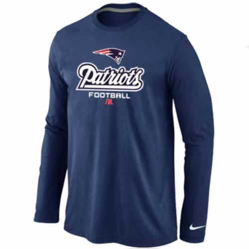 Nike New England Patriots dark blue Critical Victory Long Sleeve NFL T-Shirt Cheap