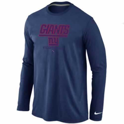 Nike New York Giants dark blue Critical Victory Long Sleeve NFL T-Shirt Cheap