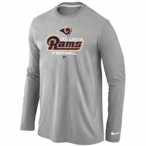 Nike St.Louis Rams light grey Critical Victory Long Sleeve NFL T-Shirt Cheap