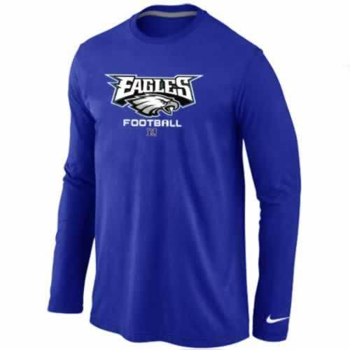 Nike Philadelphia Eagles blue Critical Victory Long Sleeve NFL T-Shirt Cheap