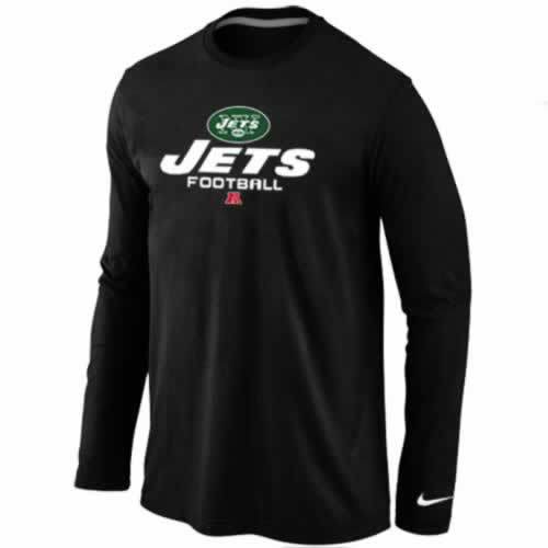 Nike New York Jets black Critical Victory Long Sleeve NFL T-Shirt Cheap