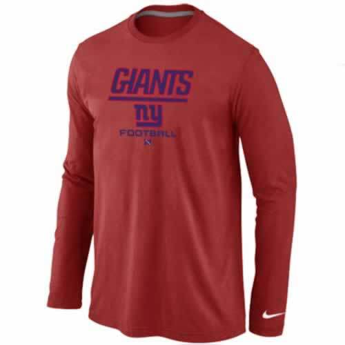 Nike New York Giants red Critical Victory Long Sleeve NFL T-Shirt Cheap