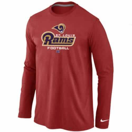 Nike St.Louis Rams red Critical Victory Long Sleeve NFL T-Shirt Cheap