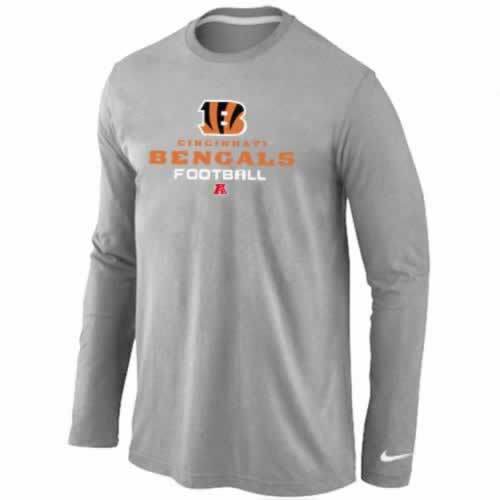 Nike Cincinnati Bengals light grey Critical Victory Long Sleeve NFL T-Shirt Cheap