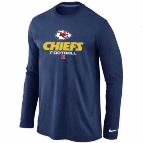 Nike Kansas City Chiefs dark blue Critical Victory Long Sleeve NFL T-Shirt Cheap