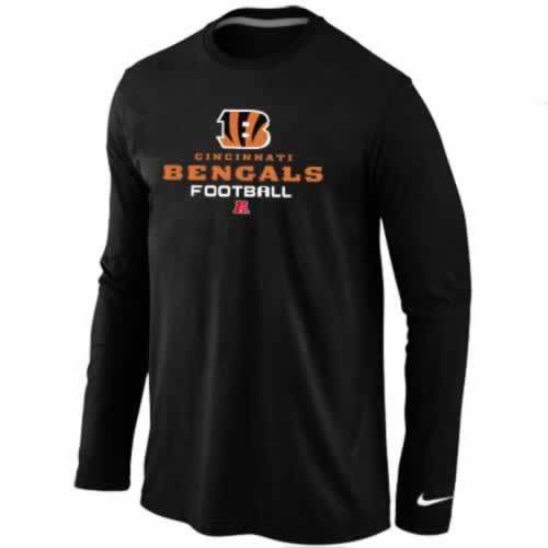Nike Cincinnati Bengals black Critical Victory Long Sleeve NFL T-Shirt Cheap