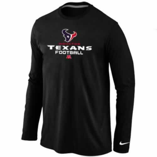 Nike Houston Texans black Critical Victory Long Sleeve NFL T-Shirt Cheap