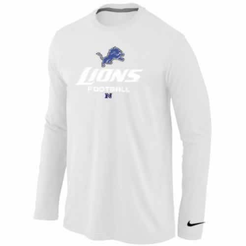 NIKE Detroit Lions white Critical Victory Long Sleeve NFL T-Shirt Cheap