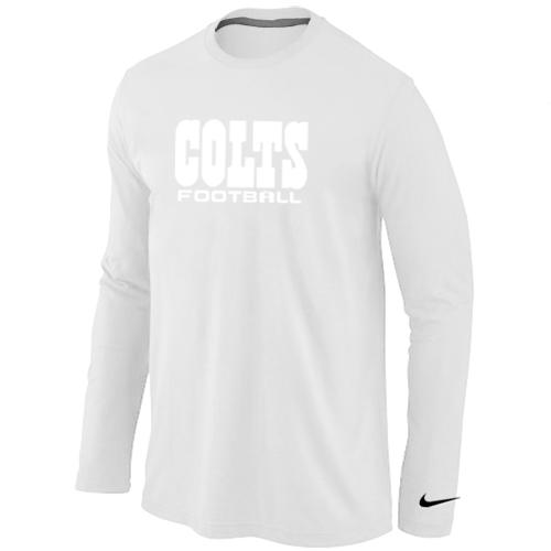 Nike Indianapolis Colts Logo Long Sleeve T-Shirt White Cheap