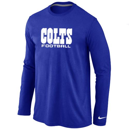 Nike Indianapolis Colts Logo Long Sleeve T-Shirt blue Cheap