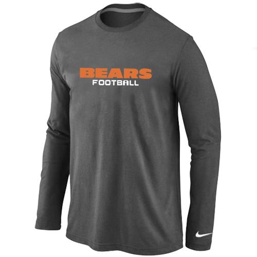 Nike Cincinnati Bengals Authentic font Long Sleeve T-Shirt D.Grey Cheap
