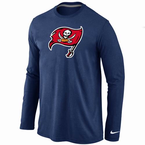 Nike Tampa Bay Buccaneers Logo Long Sleeve Dark Blue NFL T-Shirt Cheap