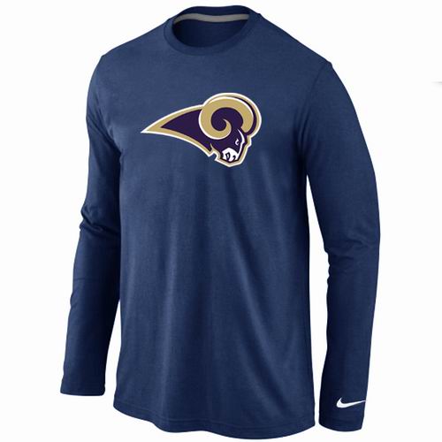 Nike St.Louis Rams Logo Long Sleeve Dark Blue NFL T-Shirt Cheap
