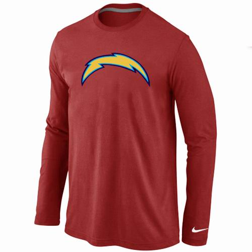 Nike San Diego Charger Logo Long Sleeve Red NFL T-Shirt Cheap
