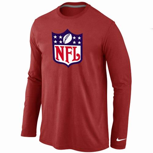 Nike NFL Logo Long Sleeve Red NFL T-Shirt Cheap