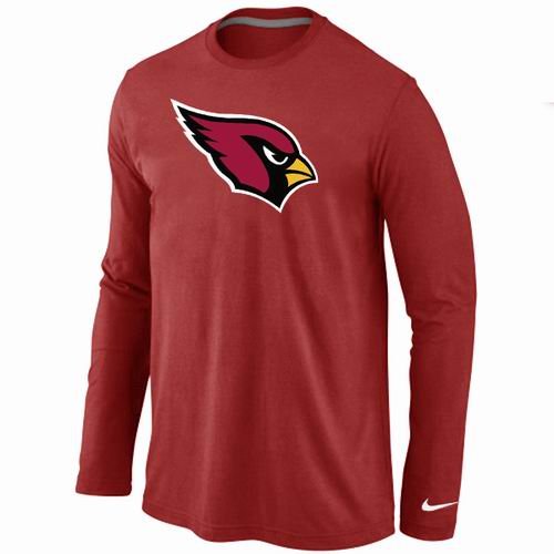 Nike Arizona Cardinals Logo Long Sleeve Red NFL T-Shirt Cheap