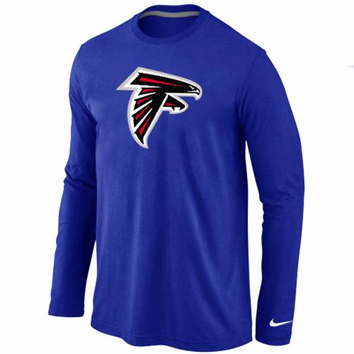 Nike Atlanta Falcons Logo Long Sleeve Blue NFL T-Shirt Cheap