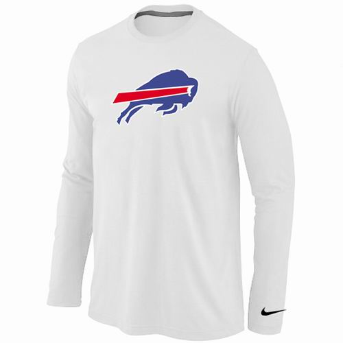 Nike Buffalo Bills Logo Long Sleeve White NFL T-Shirt Cheap