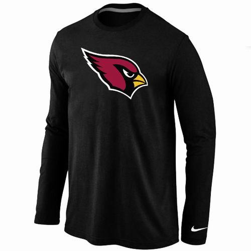 Nike Arizona Cardinals Logo Black Long Sleeve NFL T Shirt Cheap