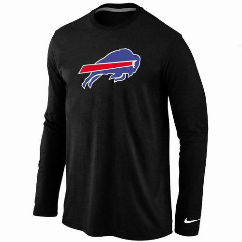 Nike Buffalo Bills Logo Black Long Sleeve NFL T Shirt Cheap