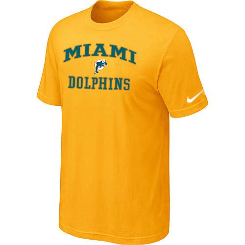 Miami Dolphins Heart & Soul Yellowl T-Shirt Cheap