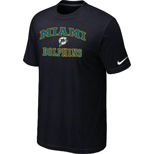 Miami Dolphins Heart & Soul Blackl T-Shirt Cheap