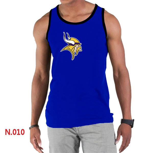 Nike NFL Minnesota Vikings Sideline Legend Authentic Logo men Tank Top Blue Cheap