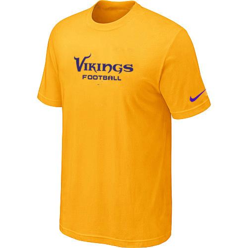 Nike Minnesota Vikings Sideline Legend Authentic Font yellow NFL T-Shirt Cheap