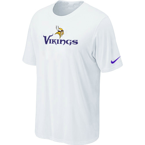 Nike Minnesota Vikings Authentic Logo White NFL T-Shirt Cheap