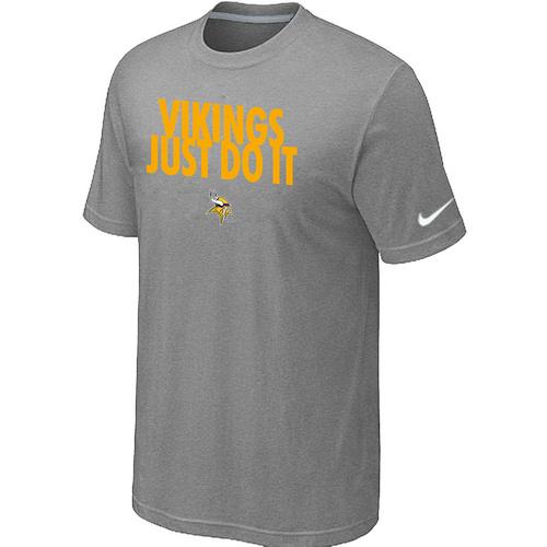 Nike Minnesota Vikings Just Do It L.Grey NFL T-Shirt Cheap