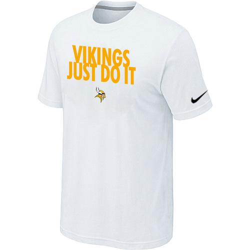 Nike Minnesota Vikings Just Do It White NFL T-Shirt Cheap